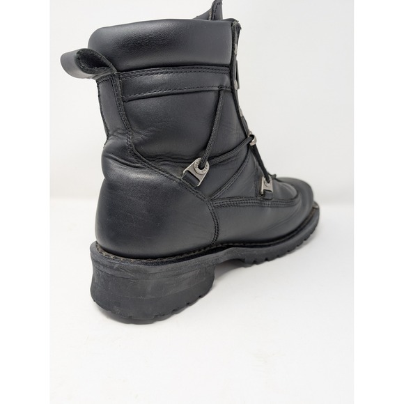 Milwaukee Motorcycle Boots MB440 Mens 9.5D Black Leather Biker Boots VERY NICE! main image 6